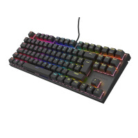 natec GENESIS NKG-1886, Kabelgebunden, USB, Mechanischer Switch, QWERTZ, RGB-LED, Schwarz