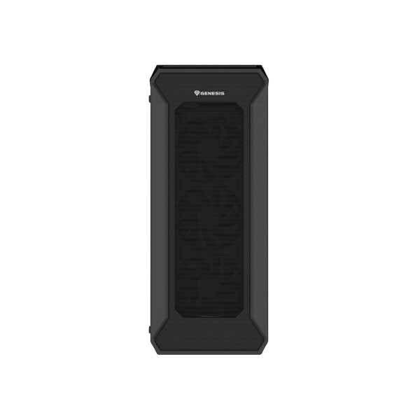 natec GENESIS Irid 505F, Midi Tower, PC, Schwarz, ATX, micro ATX, Mini-ITX, Stahl, Gehärtetes Glas, Gaming