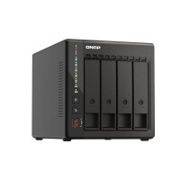 QNAP TS-453E-8G, NAS, Tower, Intel® Celeron®, J6412, 8 TB, Schwarz