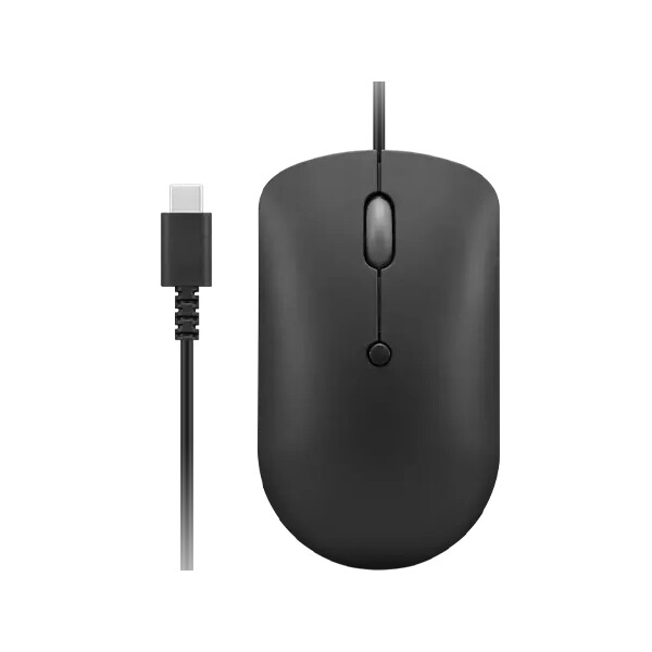 Lenovo GY51D20875, Beidhändig, Optisch, USB Typ-C, 2400 DPI, Schwarz