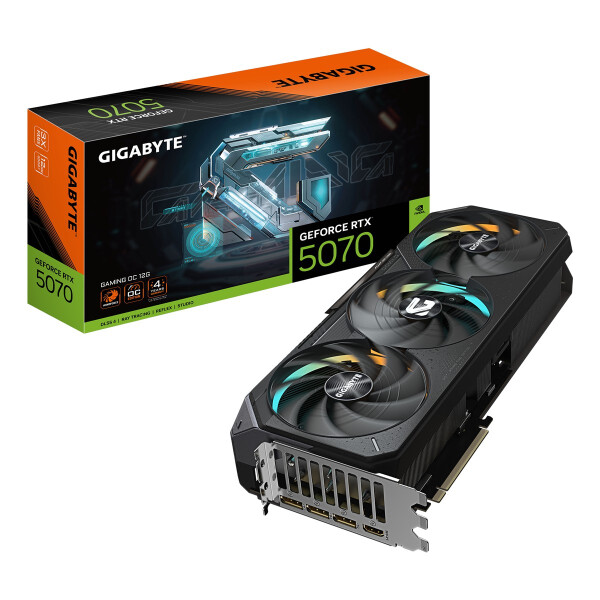 Gigabyte GeForce RTX 5070 Ti GAMING OC 16G Grafikkarte - 16GB GDDR7, 256 Bit, PCI-E 5.0, 2588 MHz Core Clock, 3 x DP 2.1a, 1 x HDMI 2.1b, NVIDIA DLSS 4, GV-N507TGAMING OC-16GD, GeForce RTX 5070 Ti, 16 GB, GDDR7, 256 Bit, 7680 x 4320 Pixel, PCI Express x16