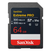 SanDisk Extreme PRO, 64 GB, SDXC, Klasse 10, UHS-II, 300...