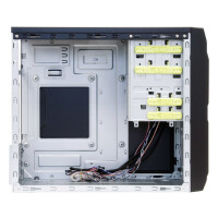 Chieftec Libra LT-01B 350W, Mini Tower, PC, Schwarz, micro ATX, SECC, Heimbüro