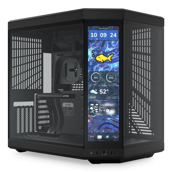 HYTE Y70 Touch Infinite, Midi Tower, PC, Schwarz, ATX, EATX, ITX, Mini-ATX, Gaming, 18 cm