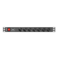 Lanberg PDU-07F-0200-IEC-BK, 1U, Horizontal, Schwarz, 7...