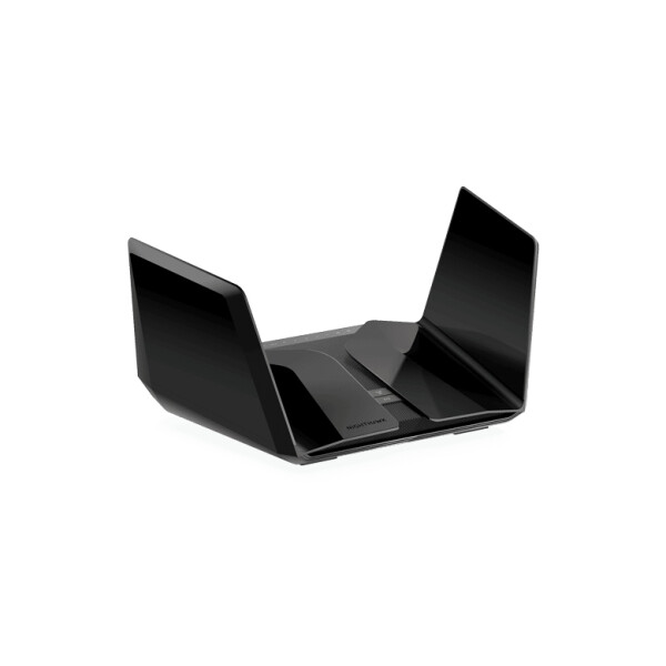 Netgear Nighthawk RAXE500, Wi-Fi 6 (802.11ax), Tri-Band (2,4 GHz/5 GHz/6 GHz), Ethernet/LAN, Schwarz, Tabletop-Router