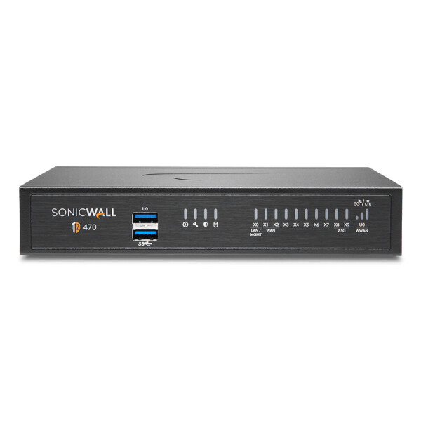 SonicWALL TZ470, 3,5 Gbit/s, 1,5 Gbit/s, 2000 Mbit/s, 1500 Mbit/s, 600 Mbit/s, 68,03 BTU/h