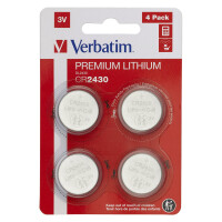 Verbatim CR2430, Einwegbatterie, CR2430, Lithium, 3 V, 4...