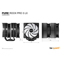 Be Quiet! Pure Rock Pro 3 LX Black, Luftkühlung, 12...
