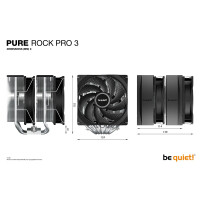 Be Quiet! Pure Rock Pro 3, Luftkühlung, 12 cm, 2000...