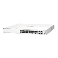 HPE Aruba Instant On 1930 24G Class4 PoE 4SFP/SFP+ 370W (x10), Managed, L2+, Gigabit Ethernet (10/100/1000), Power over Ethernet (PoE), Rack-Einbau, 1U