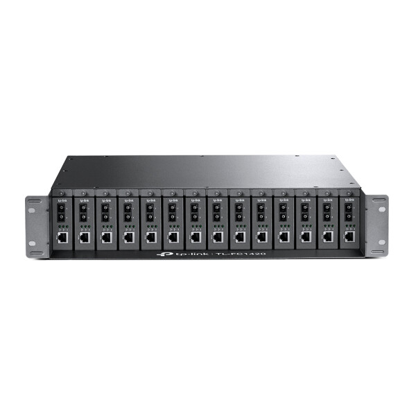 TP-LINK 14-Slot-Rackmount-Gehäuse, 100 - 240 V, 50 - 60 Hz, 5 V, 0,6 A, 0 - 50 °C, -40 - 70 °C