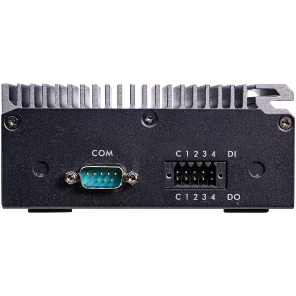 Shuttle Edge PC SPCEL03 , Intel Atom x6413E, 1x HDMI, 2x 2.5G LAN, 1x COM, DIO (4x in, 4x out), 3x USB, 2x M.2, 12-24V, 24/7 Dauerbetrieb, lüfterlos, -20...60°C, inkl. VESA & DIN-RAIL mount, 0,46L Größe PC, Mini-PC Barebone, Intel SoC, BGA 1493, DDR4-SDRA