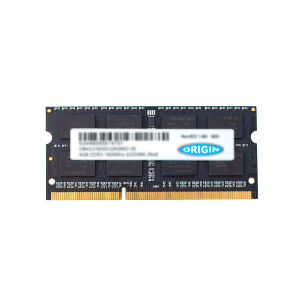 Origin Storage 8GB DDR3 1600MHz SODIMM 2Rx8 Non-ECC 1.35V, 8 GB, 1 x 8 GB, DDR3, 1600 MHz, 204-pin SO-DIMM, Grün