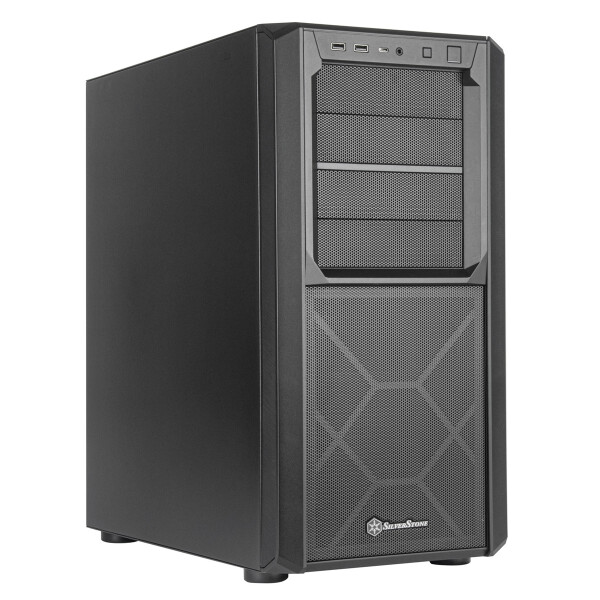SilverStone SETA D1, Midi Tower, PC, Schwarz, ATX, EATX, micro ATX, Mini-ITX, SSI CEB, Kunststoff, Stahl, 18,2 cm