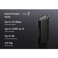 Netgear Nighthawk , Wi-Fi 7 (802.11be), Dual-Band (2,4...