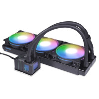 Alphacool 13074, All-in-One-Flüssigkeitskühler, 12 cm, 2500 RPM, 118,9 m³/h, Schwarz