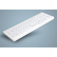Active Key AK-C7000, Volle Größe (100%), Kabelgebunden, USB + PS/2, Membran Key Switch, LED, Weiß