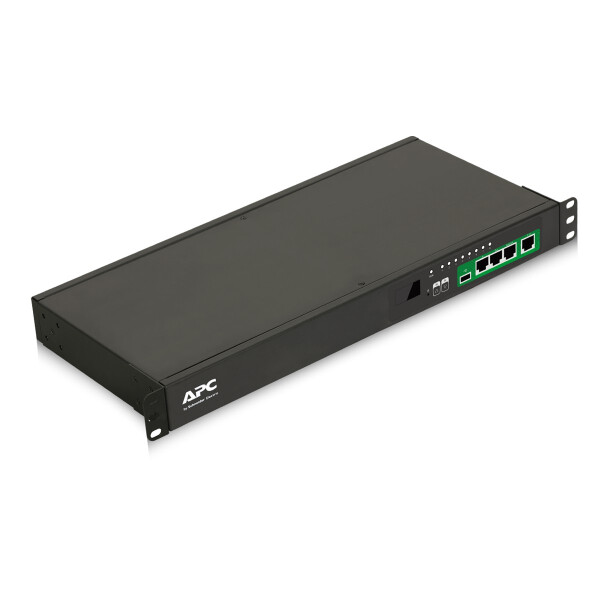 APC Easy Rack PDU, Switched, 1HE, 1-phasig, 3.7kW, 230V, 16A, 8 C13 Ausgänge, IEC60320 C20 Eingang, Messgerät, Geändert, 1U, Einphasig, Horizontal, Aluminium, Schwarz