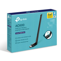 TP-LINK AC600, Kabelgebunden, USB, WLAN, 600 Mbit/s, Schwarz