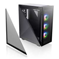 Thermaltake Divider 500 TG ARGB, Midi Tower, PC, Schwarz, ATX, micro ATX, Mini-ITX, SPCC, 17 cm