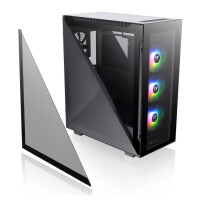 Thermaltake Divider 500 TG ARGB, Midi Tower, PC, Schwarz, ATX, micro ATX, Mini-ITX, SPCC, 17 cm