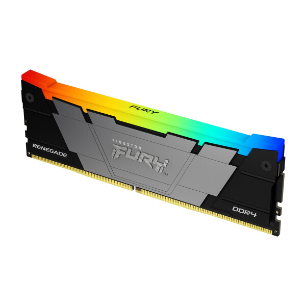Kingston FURY 16GB 3600MT/s DDR4 CL16 DIMM 1Gx8 Renegade RGB, 16 GB, 1 x 16 GB, DDR4, 288-pin DIMM