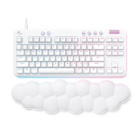 Logitech G 920-010420, Kabelgebunden, USB, Mechanischer Switch, QWERTY, RGB-LED, Weiß