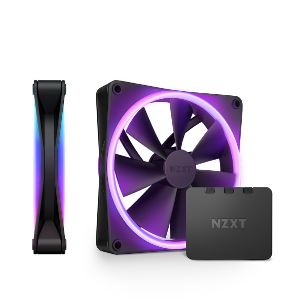 NZXT F140 RGB DUO Twin Pack, Ventilator, 14 cm, 500 RPM, 1800 RPM, 36 dB, 2,72 cfm