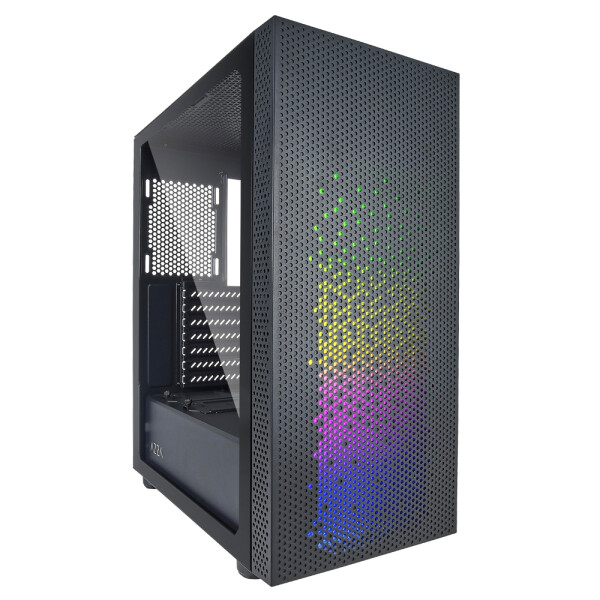 AZZA Celesta, Midi Tower, PC, Schwarz, ATX, EATX, micro ATX, Mini-ITX, Stahl, Gehärtetes Glas, Multi