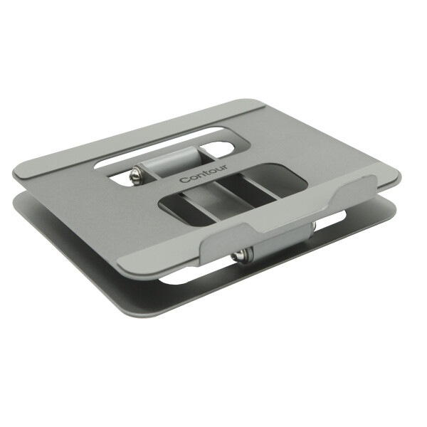 Contour Design Laptop Riser Steel, Notebook-Ständer, Grau, Stahl, 45 - 310 mm, 0 - 80°, 214 mm