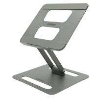 Contour Design Laptop Riser Steel, Notebook-Ständer, Grau, Stahl, 45 - 310 mm, 0 - 80°, 214 mm