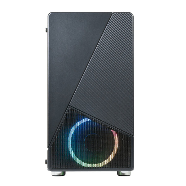 AZZA Noir, Tower, PC, Schwarz, micro ATX, Stahl, Gehärtetes Glas, Multi