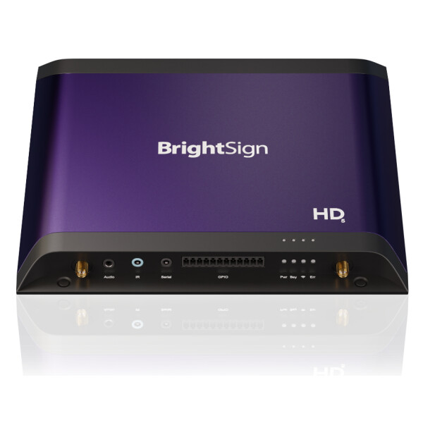 BrightSign HD225, Schwarz, Violett, M2TS, MKV, MOV, MP4, TS, VOB, BMP, JPEG, PNG, H.264, H.265, AAC, MP2, MP3, WAV, 4K Ultra HD