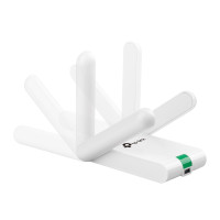 TP-LINK 300Mbit/s-High-Gain-WLAN-USB-Adapter, Kabellos, Mini-USB, WLAN, Wi-Fi 4 (802.11n), 300 Mbit/s, Weiß