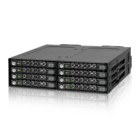 Icy Dock MB998SK-B, Schwarz, Metall, 7 mm, 2 Lüfter,...