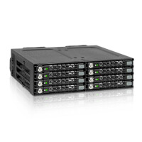 Icy Dock MB998SK-B, Schwarz, Metall, 7 mm, 2 Lüfter,...