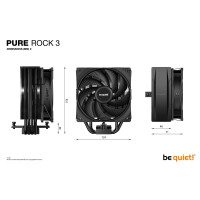 Be Quiet! Pure Rock 3 Black, Luftkühlung, 12 cm,...