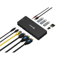 SANDBERG 136-61, Kabelgebunden, USB 3.2 Gen 1 (3.1 Gen 1) Type-C, 100 W, 3,5 mm, Grau, MMC, MicroSD (TransFlash), MicroSDHC, MicroSDXC, SD, SDHC, SDXC