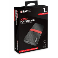 EMTEC X200, 1 TB, USB Typ-C, 3.2 Gen 1 (3.1 Gen 1), 450...