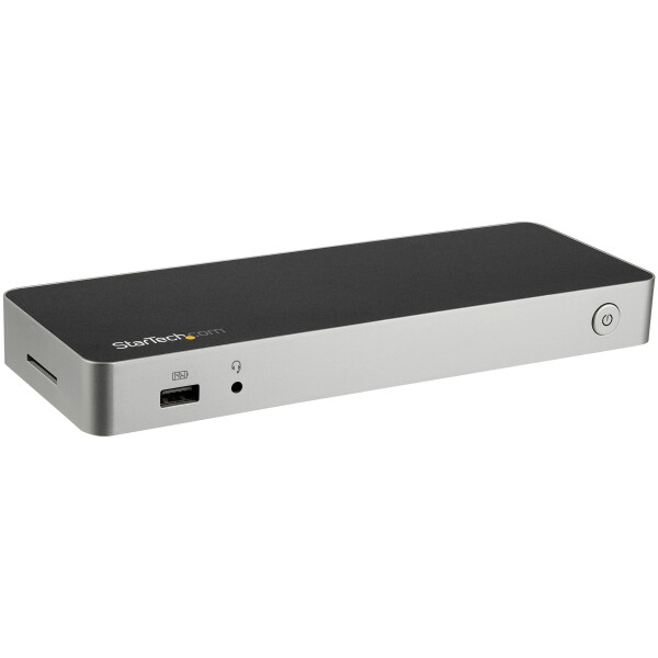 StarTech.com USB-C Dockingstation - Zwei Monitore HDMI & DP 4K 30Hz - USB-C Laptop Docking station 60W Power Delivery, SD, 4 Port USB-A 3.0 Hub, GbE, Audio - Thunderbolt 3 kompatibel, Kabelgebunden, USB 3.2 Gen 1 (3.1 Gen 1) Type-C, 60 W, 3,5 mm, 10,100,1