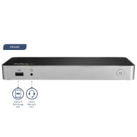 StarTech.com USB-C Dockingstation - Zwei Monitore HDMI & DP 4K 30Hz - USB-C Laptop Docking station 60W Power Delivery, SD, 4 Port USB-A 3.0 Hub, GbE, Audio - Thunderbolt 3 kompatibel, Kabelgebunden, USB 3.2 Gen 1 (3.1 Gen 1) Type-C, 60 W, 3,5 mm, 10,100,1