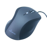 MEDIARANGE MROS202, rechts, Optisch, USB Typ-A, 2400 DPI, Schwarz, Grau