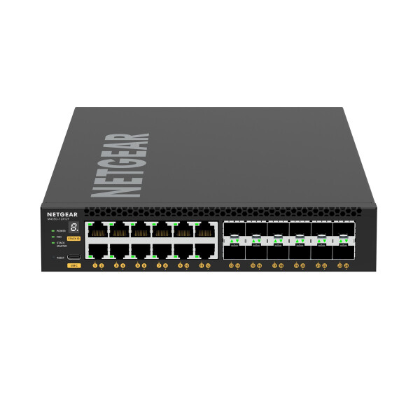 Netgear M4350-12X12F, Managed, L3, 10G Ethernet (100/1000/10000), Vollduplex, Rack-Einbau, 1U