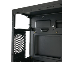 LC-Power 7040B, Midi Tower, PC, Schwarz, ATX, micro ATX, Mini-ITX, Metall, Kunststoff, 14,5 cm