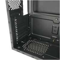 LC-Power 7040B, Midi Tower, PC, Schwarz, ATX, micro ATX, Mini-ITX, Metall, Kunststoff, 14,5 cm