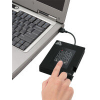 Apricorn Aegis Padlock Fortress, 1 TB, USB, 3.2 Gen 1 (3.1 Gen 1), 180 MB/s, Schwarz