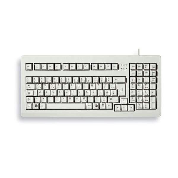 Cherry G80-1800, Volle Größe (100%), Kabelgebunden, PS/2, QWERTY, Grau