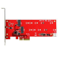 StarTech.com 2x M.2 SATA SSD Schnittstellenkarte - PCIe,...