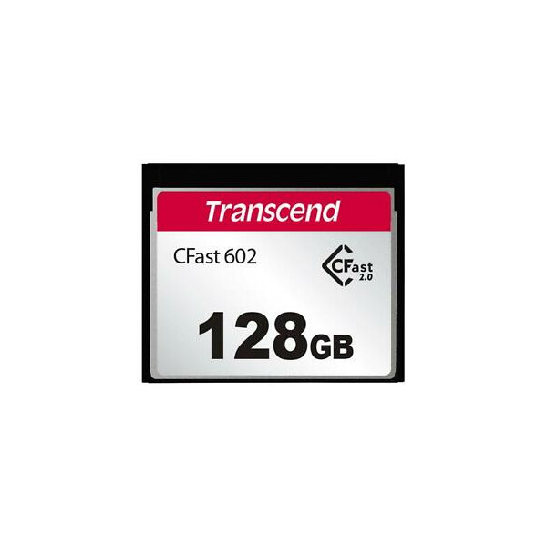 Transcend TS128GCFX602, 128 GB, CFast 2.0, MLC, 500 MB/s, 350 MB/s, Schwarz